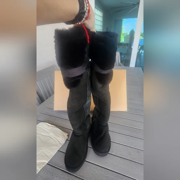 Australia Luxe | Shearling Over the Knee Boots | SZ US 7 - Picture 6 of 8
